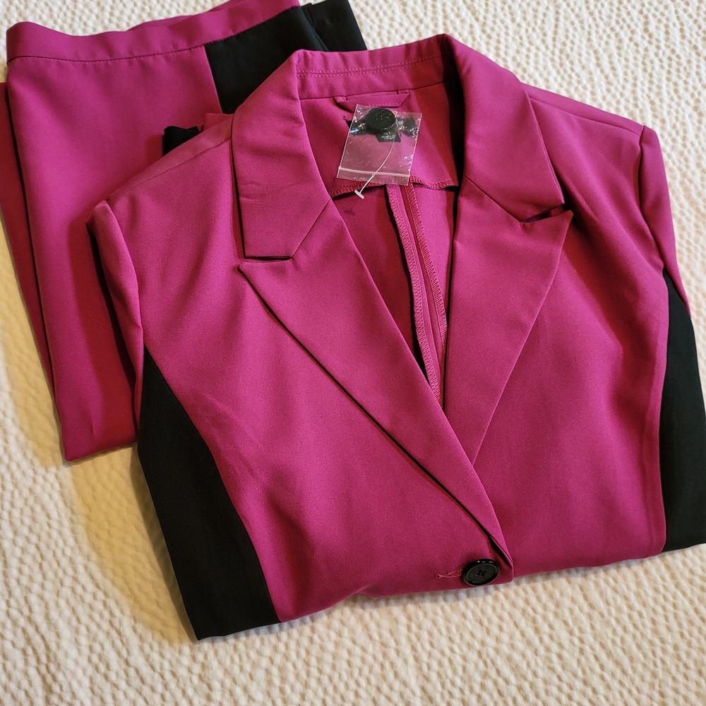Women's Suit - Pink Blazer Jacket With Skirt